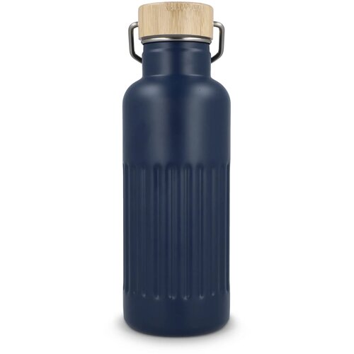 Gerecycled RVS Thermo fles 500ml donkerblauw 500 ml