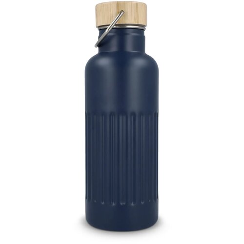 Gerecycled RVS Thermo fles 500ml donkerblauw 500 ml