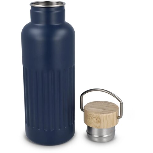 Gerecycled RVS Thermo fles 500ml donkerblauw 500 ml