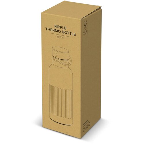 Gerecycled RVS Thermo fles 500ml grijs 500 ml