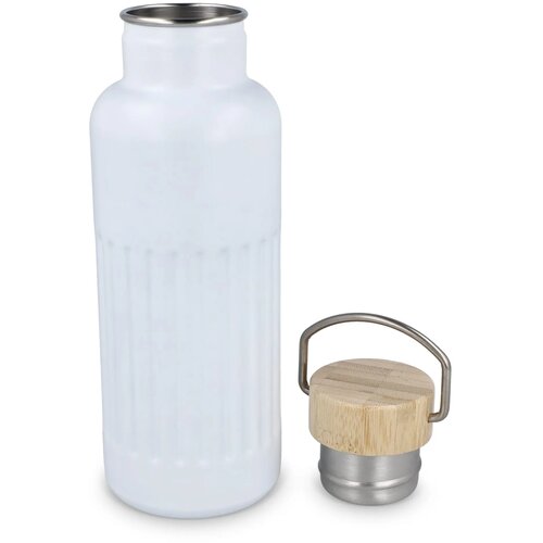 Gerecycled RVS Thermo fles 500ml wit 500 ml
