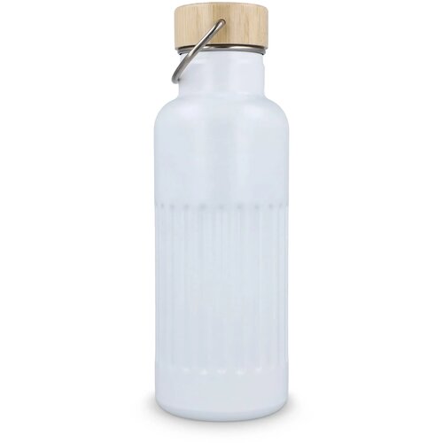 Gerecycled RVS Thermo fles 500ml wit 500 ml
