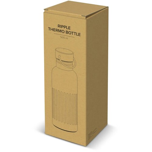 Gerecycled RVS Thermo fles 500ml zwart 500 ml