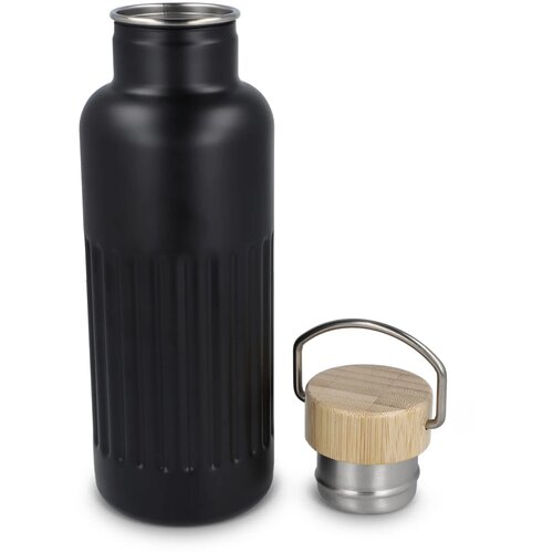 Gerecycled RVS Thermo fles 500ml zwart 500 ml