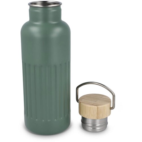 Gerecycled RVS Thermo fles 500ml olijfgroen 500 ml
