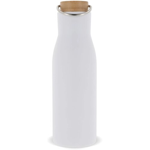 Thermo fles met bamboe deksel Wit 500 ml