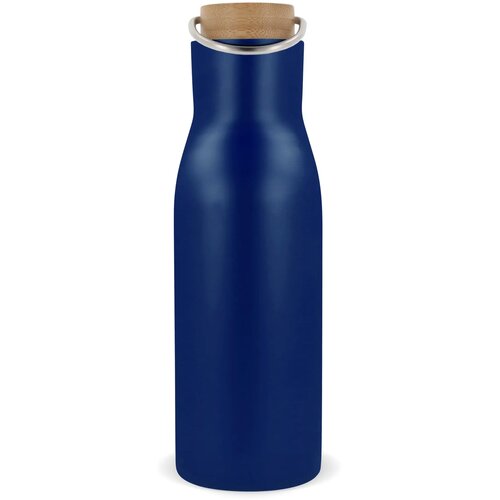 Thermo fles met bamboe deksel Blauw 500 ml