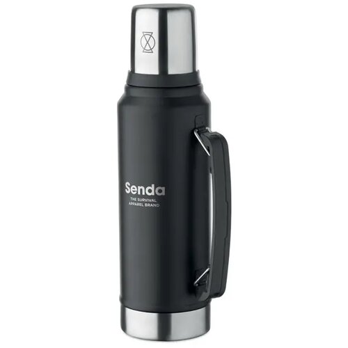 Dubbelwandige fles Nyima Zwart 1000 ml