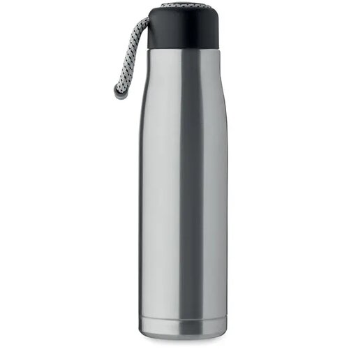 Dubbelwandige fles 500ml Cordle mat zilver