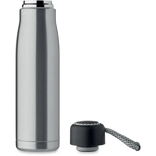Dubbelwandige fles 500ml Cordle mat zilver