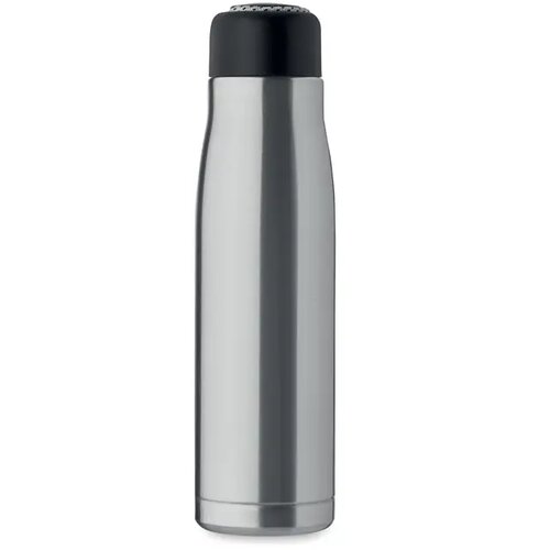 Dubbelwandige fles 500ml Cordle mat zilver