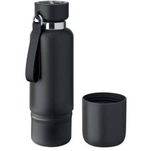 Dubbelwandige fles Noeka Zwart 500 ml