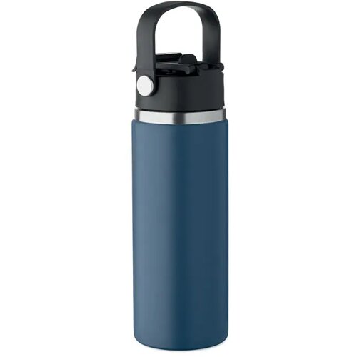 Dubbelwandige fles Suma grip Kobaltblauw 500 ml