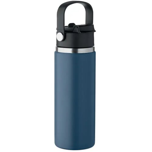 Dubbelwandige fles Suma grip Kobaltblauw 500 ml