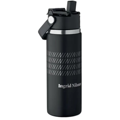 Dubbelwandige fles Suma grip Zwart 500 ml