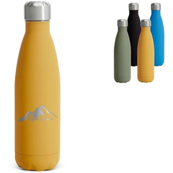 Sagaform Nils stalen fles Rubber 500ml donker geel Sagaform Nils stalen fles Rubber 500ml donker geel