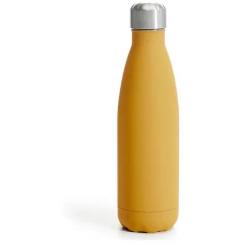 Sagaform Nils stalen fles Rubber 500ml donker geel 500 ml