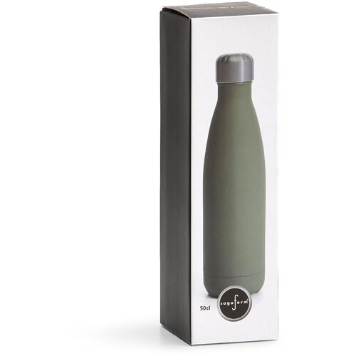 Sagaform Nils stalen fles Rubber 500ml groen 500 ml