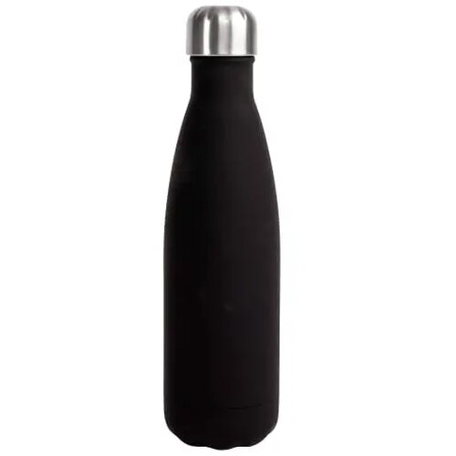 Sagaform Nils stalen fles Rubber 500ml zwart 500 ml