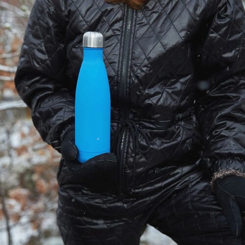 Sagaform Nils stalen fles Rubber 500ml lichtblauw 500 ml