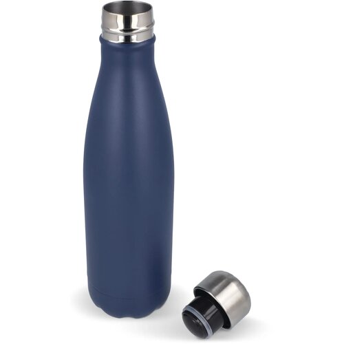 Sagaform Nils stalen fles gepoedercoat 500 ml donkerblauw 500 ml