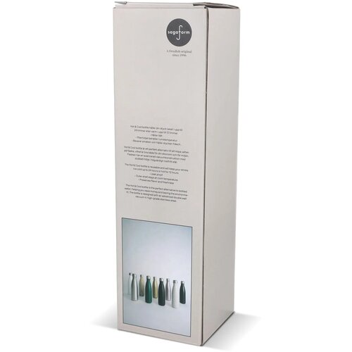 Sagaform Nils stalen fles gepoedercoat 500 ml donker groen 500 ml