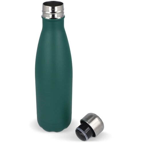 Sagaform Nils stalen fles gepoedercoat 500 ml donker groen 500 ml