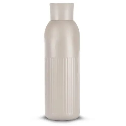 Sagaform Tekla Push stalen fles met druk dop gerecycled) 500 ml beige 500 ml