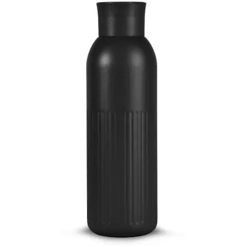 Sagaform Tekla Push stalen fles met druk dop gerecycled) 500 ml zwart 500 ml