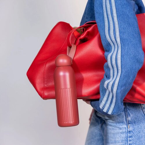 Sagaform Tekla stalen fles (gerecycled) Rood 500 ml