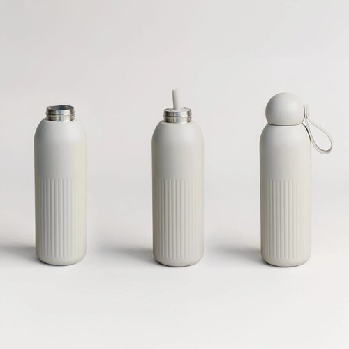 Sagaform Tekla stalen fles (gerecycled) Beige 500 ml