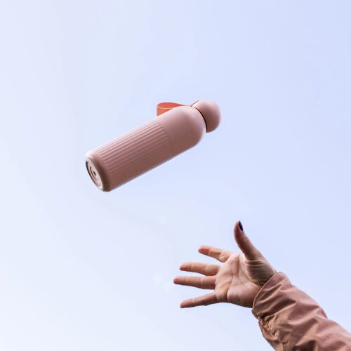 Sagaform Tekla stalen fles (gerecycled) Roze 500 ml