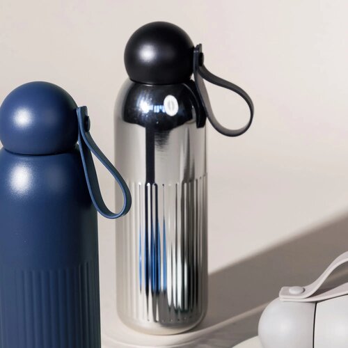 Sagaform Tekla stalen fles chroom (gerecycled) 500 ml chroom 500 ml