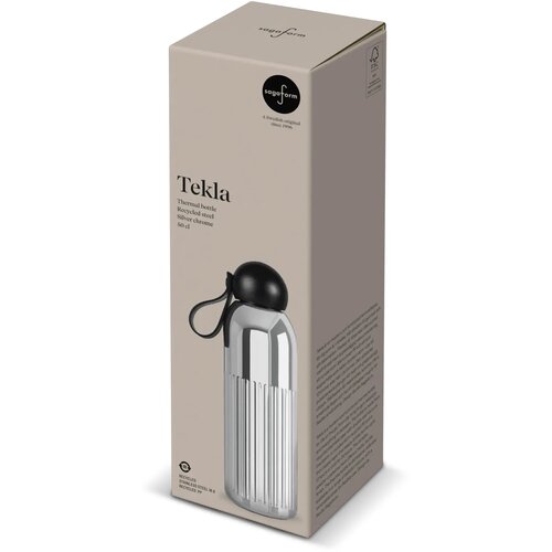 Sagaform Tekla stalen fles chroom (gerecycled) 500 ml chroom 500 ml