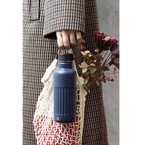 Streaky Go Geïsoleerde Fles Donker Blauw 500 ml