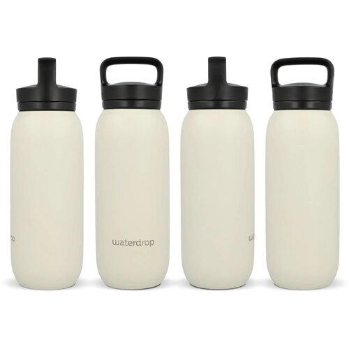 Waterdrop All-Purpose thermosfles met drinktuit dop Beige 600 ml