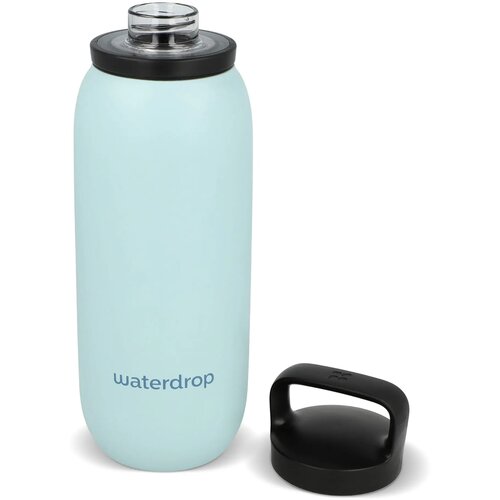 Waterdrop All-Purpose thermosfles met drinktuit dop Lichtblauw 600 ml