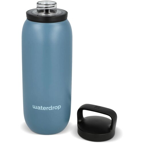 Waterdrop All-Purpose thermosfles met drinktuit dop Grijs/Blauw 600 ml