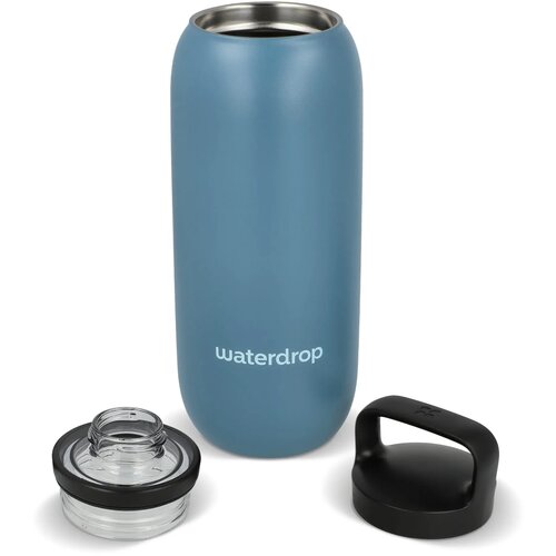 Waterdrop All-Purpose thermosfles met drinktuit dop Grijs/Blauw 600 ml