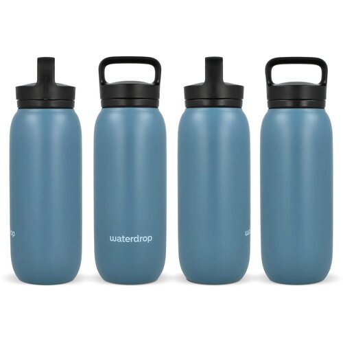 Waterdrop All-Purpose thermosfles met drinktuit dop Grijs/Blauw 600 ml