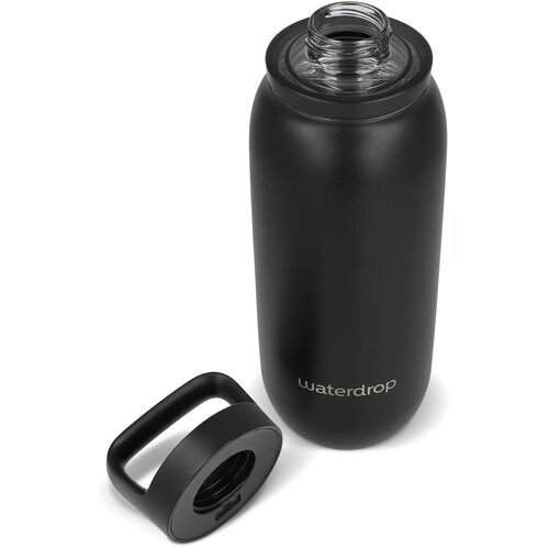Waterdrop All-Purpose thermosfles met drinktuit dop Zwart 600 ml