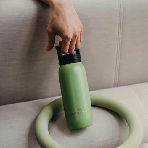Waterdrop All-Purpose thermosfles met drinktuit dop Lichtgroen 600 ml