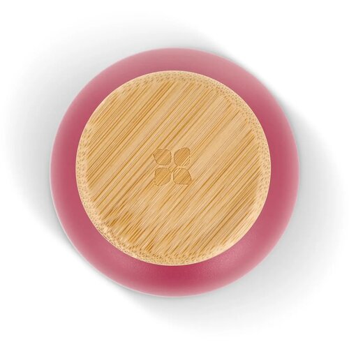 Waterdrop Roestvrijstalen Fles met Bamboe dop 600ml donker roze 600 ml