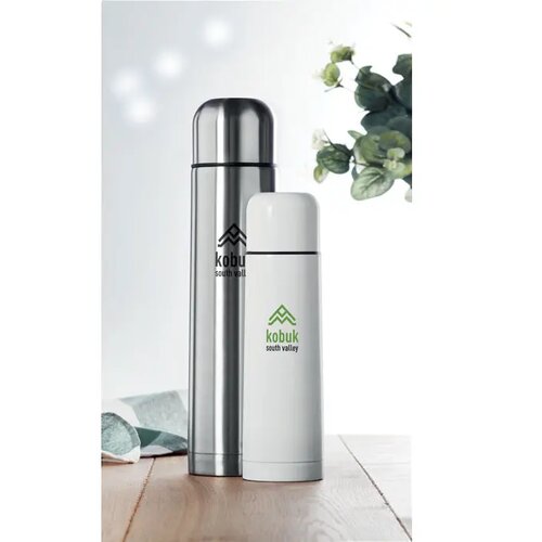 Dubbelwandige thermosfles met drinkdop 500 ml Wit