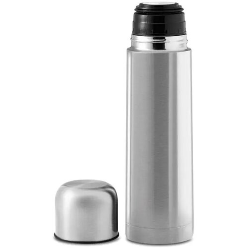 Dubbelwandige thermosfles met drinkdop 500 ml Zilver