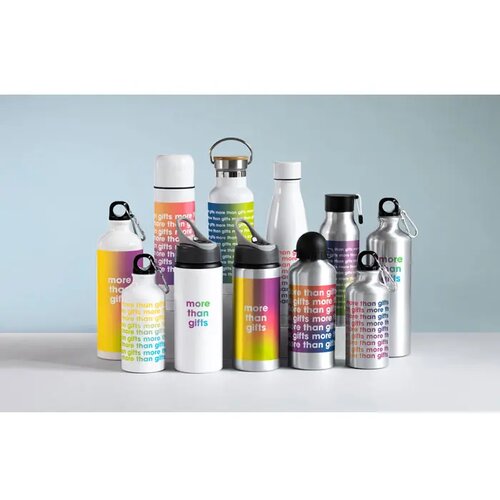 Dubbelwandige thermosfles met drinkdop 500 ml Zilver