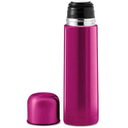 Dubbelwandige thermosfles met drinkdop 500 ml Fuchsia