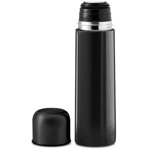 Dubbelwandige thermosfles met drinkdop 500 ml Zwart