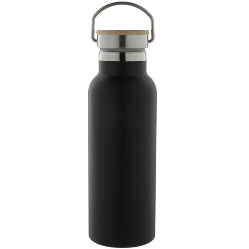 Thermosfles met bamboe deksel 500 ml Zwart 500 ml