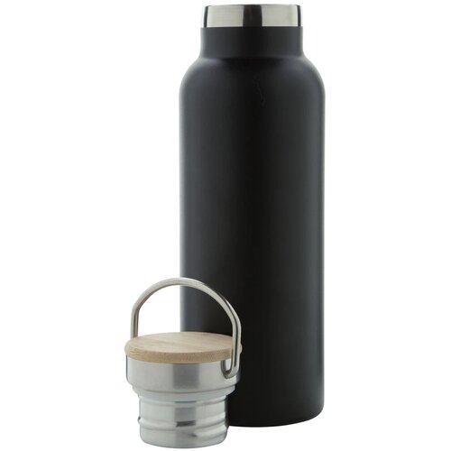 Thermosfles met bamboe deksel 500 ml Zwart 500 ml